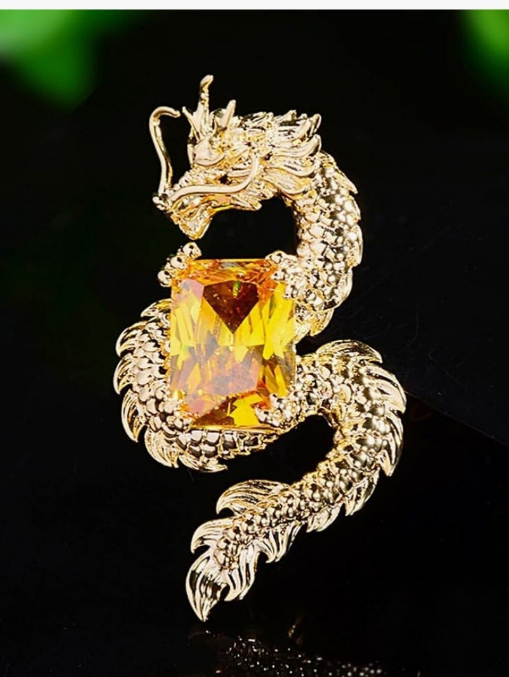 Gold Dragon Brooch